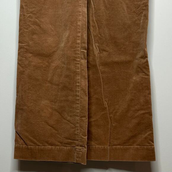 Talbots Stretch Corduroy Flare Leg Pants Size 10 Almond Buff High Waist - Picture 4 of 9